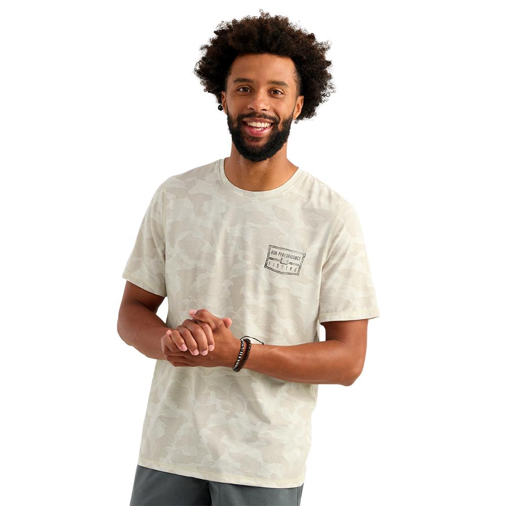 Huk Drift Performance Short Sleeve Shirt Silver Birch Camo XL