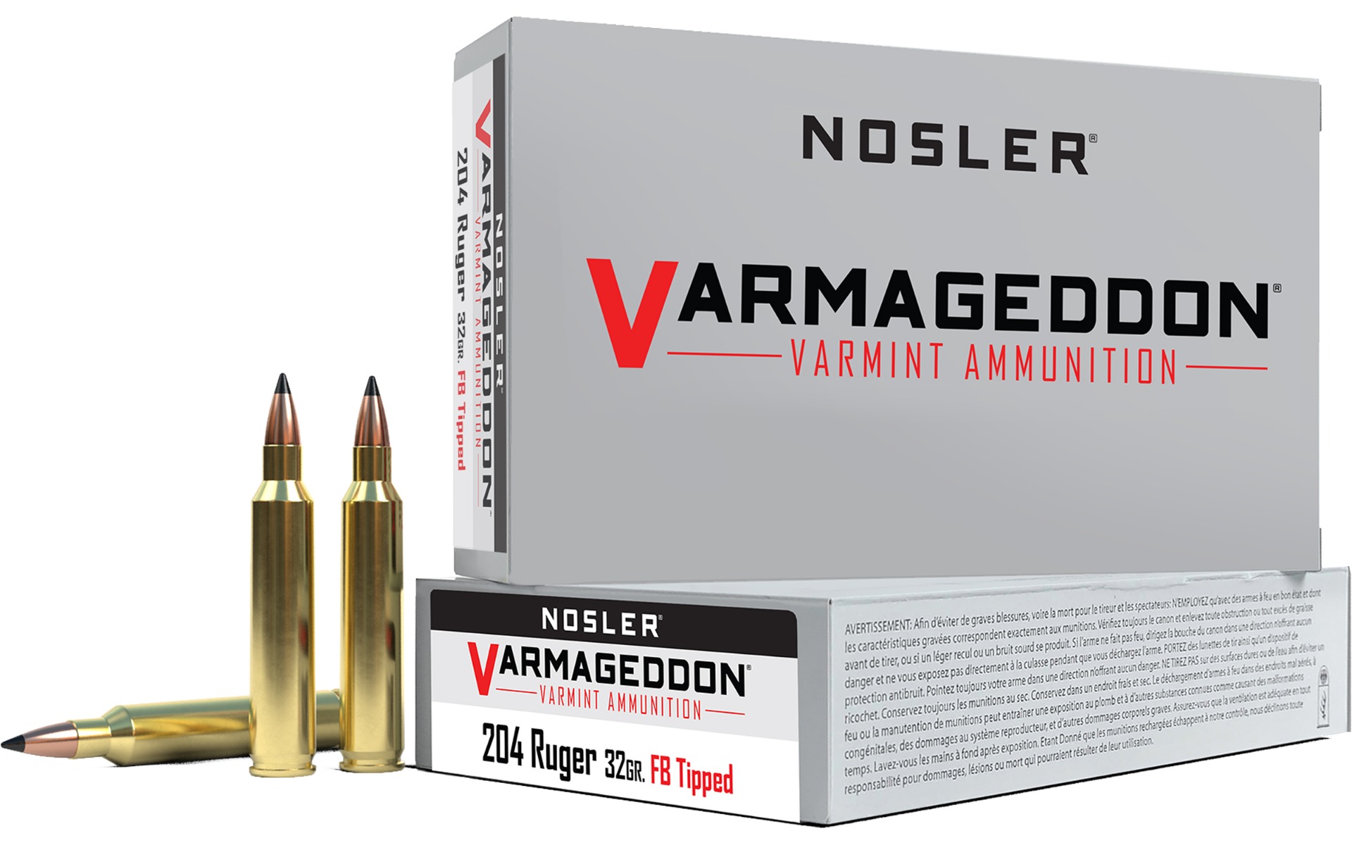 Nosler NOS 204RUG 32GR VARM FBT 20RD 20BX/CS