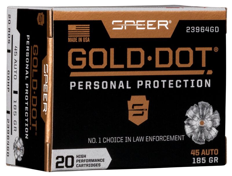 Cci SPEER GOLD DOT 45ACP 185GR GDHP
