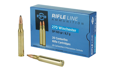 TRZ Trading Inc. PPU Rifle Ammunition .270 Win 150 gr SP 2850 fps 20/ct