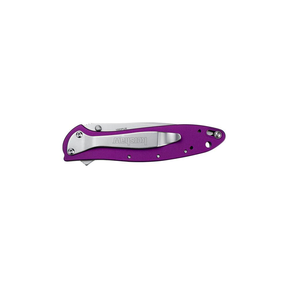 Kershaw Leek Folding Knife 3" Drop Point Blade Purple