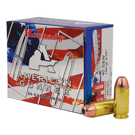 Hornady American Gunner Handgun Ammunition .40 S&W 180 gr XTP 950 fps 20/ct