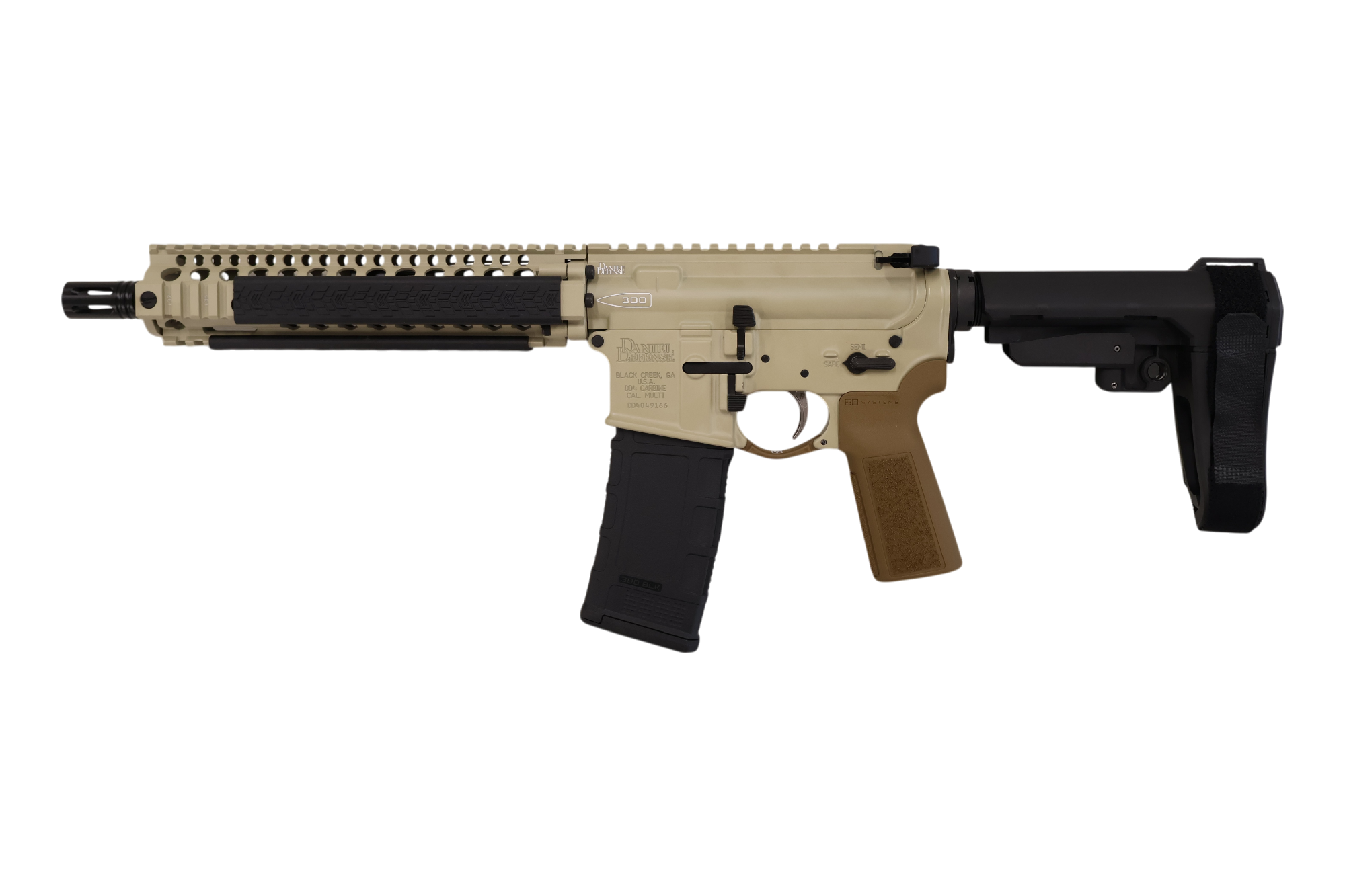 Custom & Collectible Firearms DANIEL DEFENSE MK18 ELITE 300BLK PISTOL 10.3" FDE SB TACTICAL BRACE 1-30RD MAG