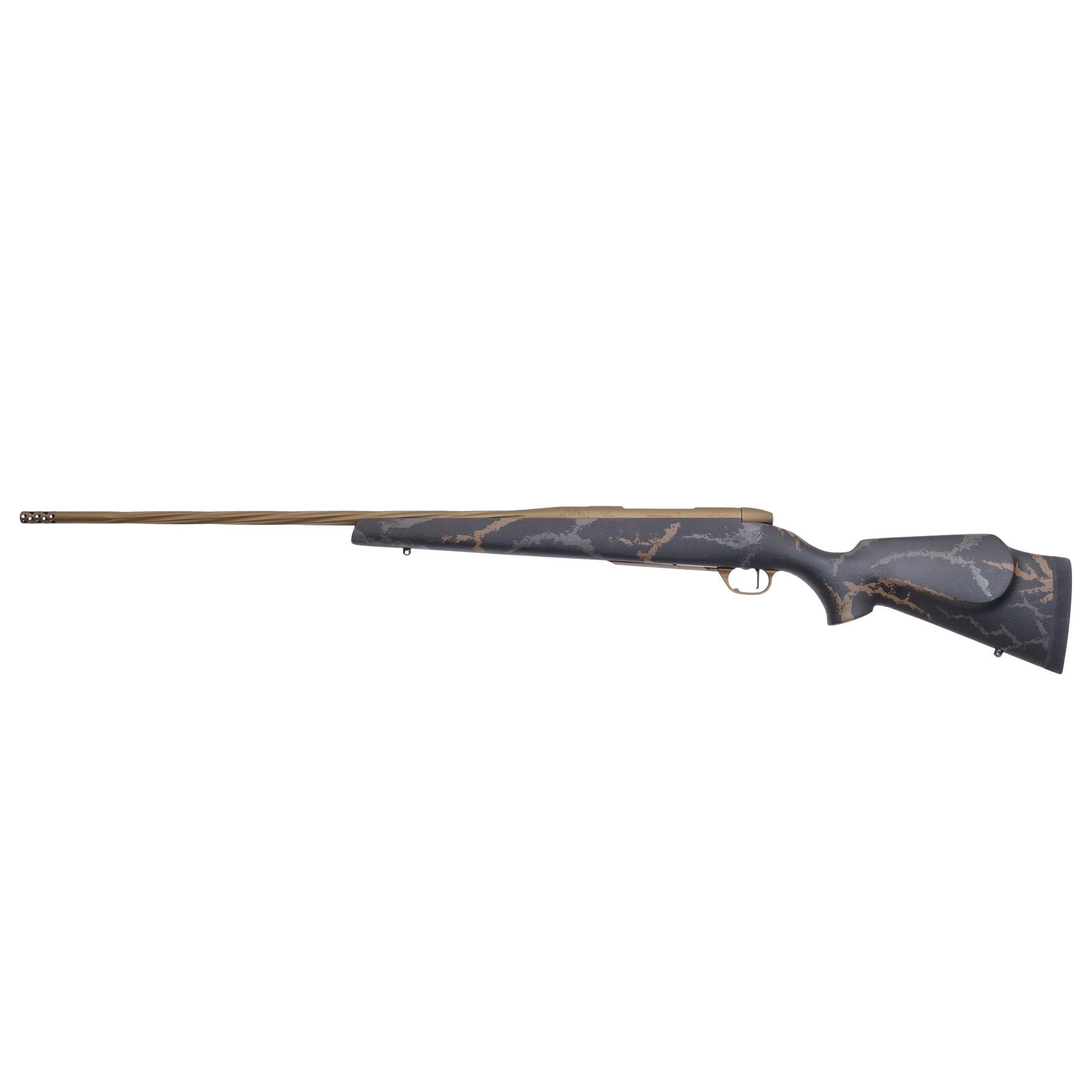 Weatherby MK V Weathermark Limited Rifle 6.5 WBY RPM Mag 4rd Capacity 24" Fluted Barrel Black/Gray/Bronze Stock
