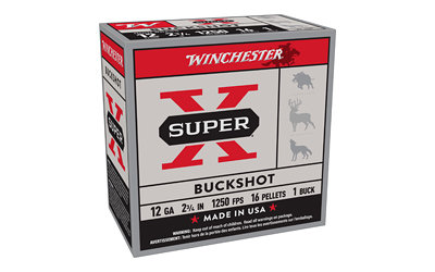 WINCHESTER SUPER X 12 GA 2-3/4" BUCKSHOT 1 25 RD/BX 10 BX/CS