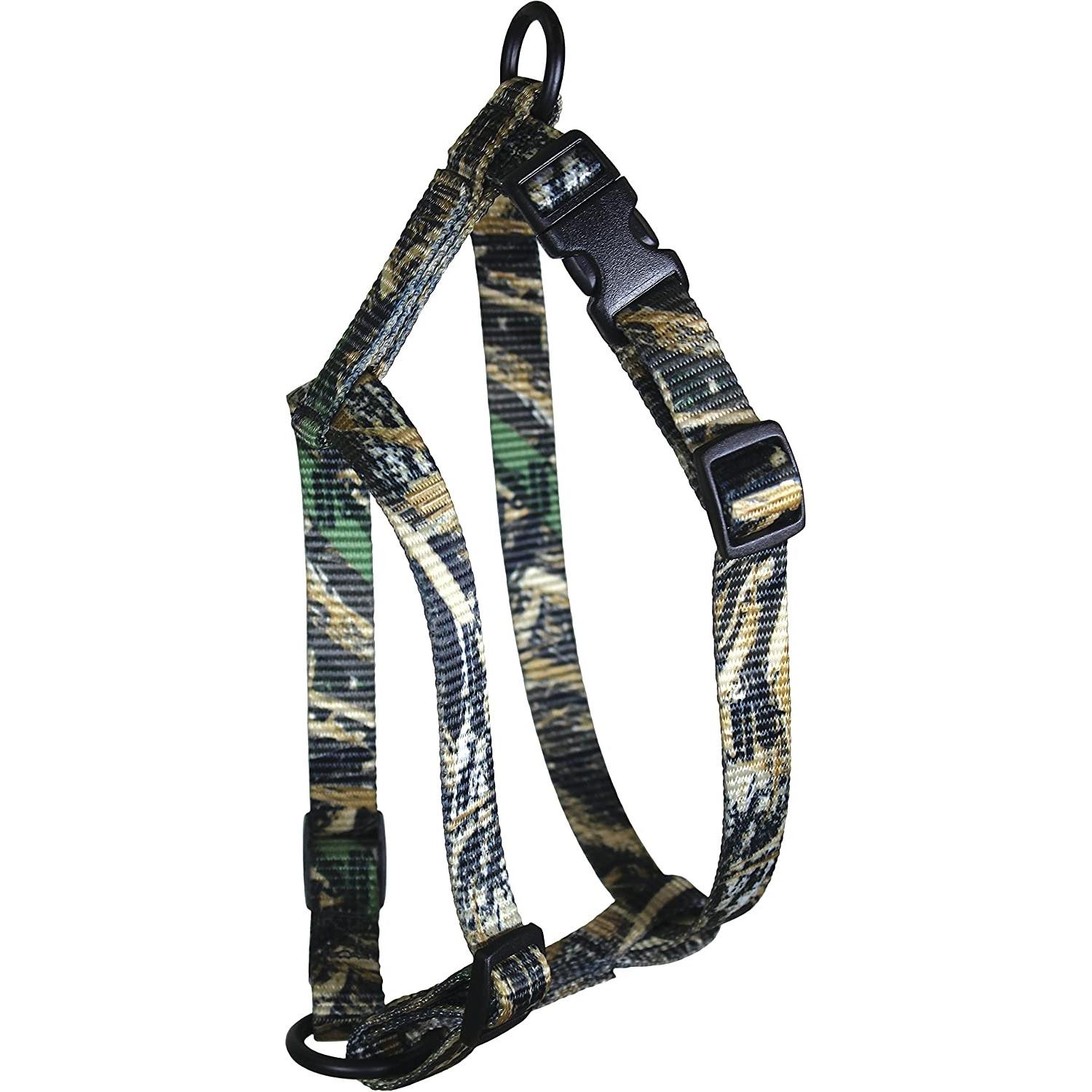Leather Brothers Inc. DBA Omnipet Omnipet Kwik Klip Adjustable Nylon Pet Harness 3/4" 1 Ply Realtree Max 5 Medium