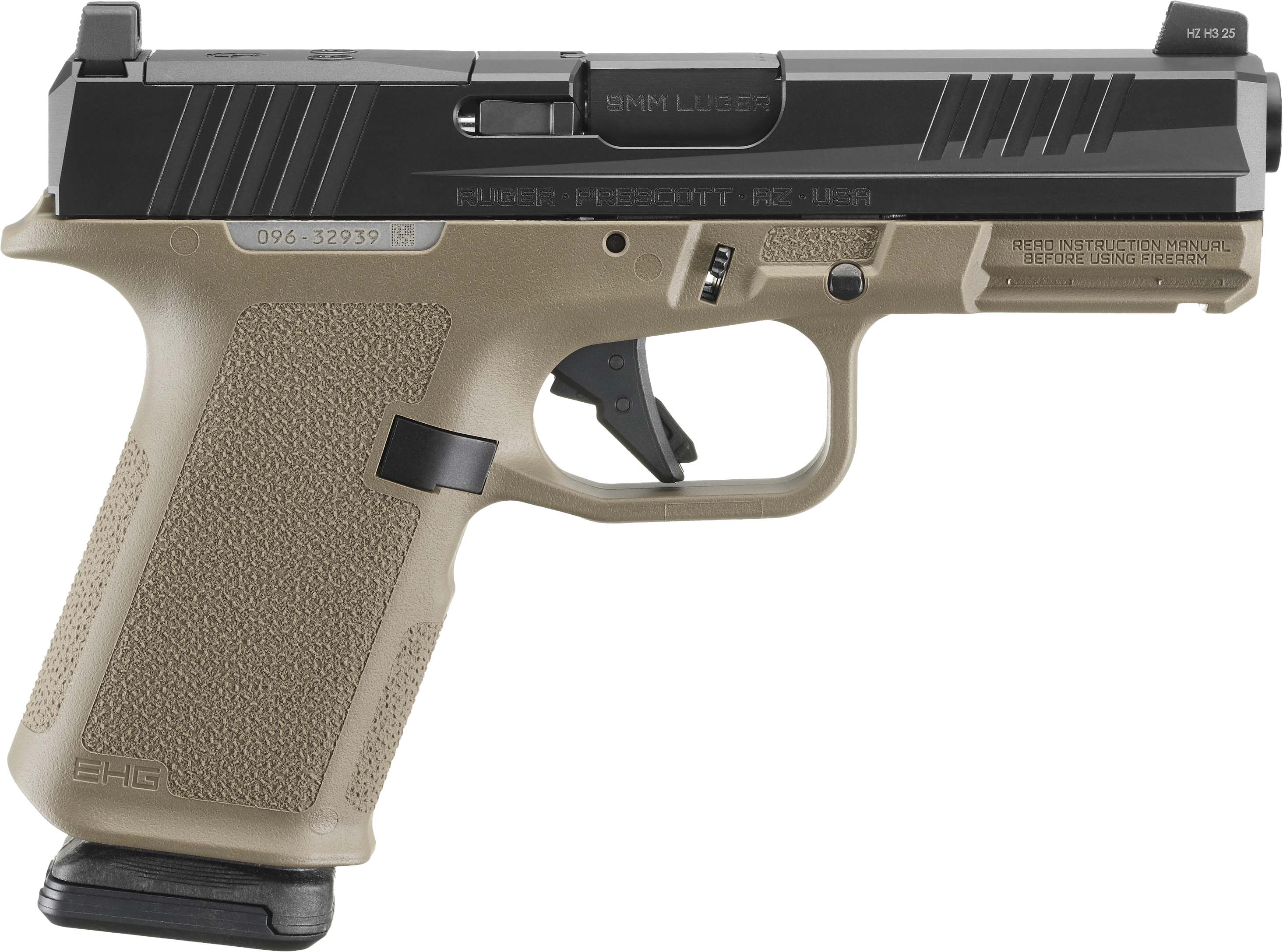 Sturm Ruger & Co Ruger RXM Handgun 9mm Luger 15rd Magazines(2) 4" Barrel FDE Poly Frame Front Night Sight