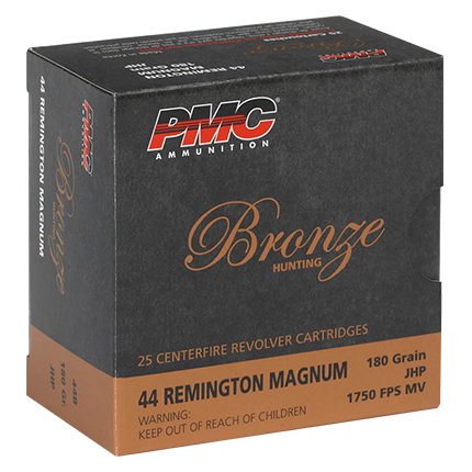 PMC Bronze Handgun Ammunition .44 Mag 180 gr JHP 1750 fps 25/ct