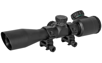 Truglo Tru-Brite Extreme Tactical Compact Rifle Scope with Rings - 4x32mm Dual Color Illum. Mil-Dot 4" Matte