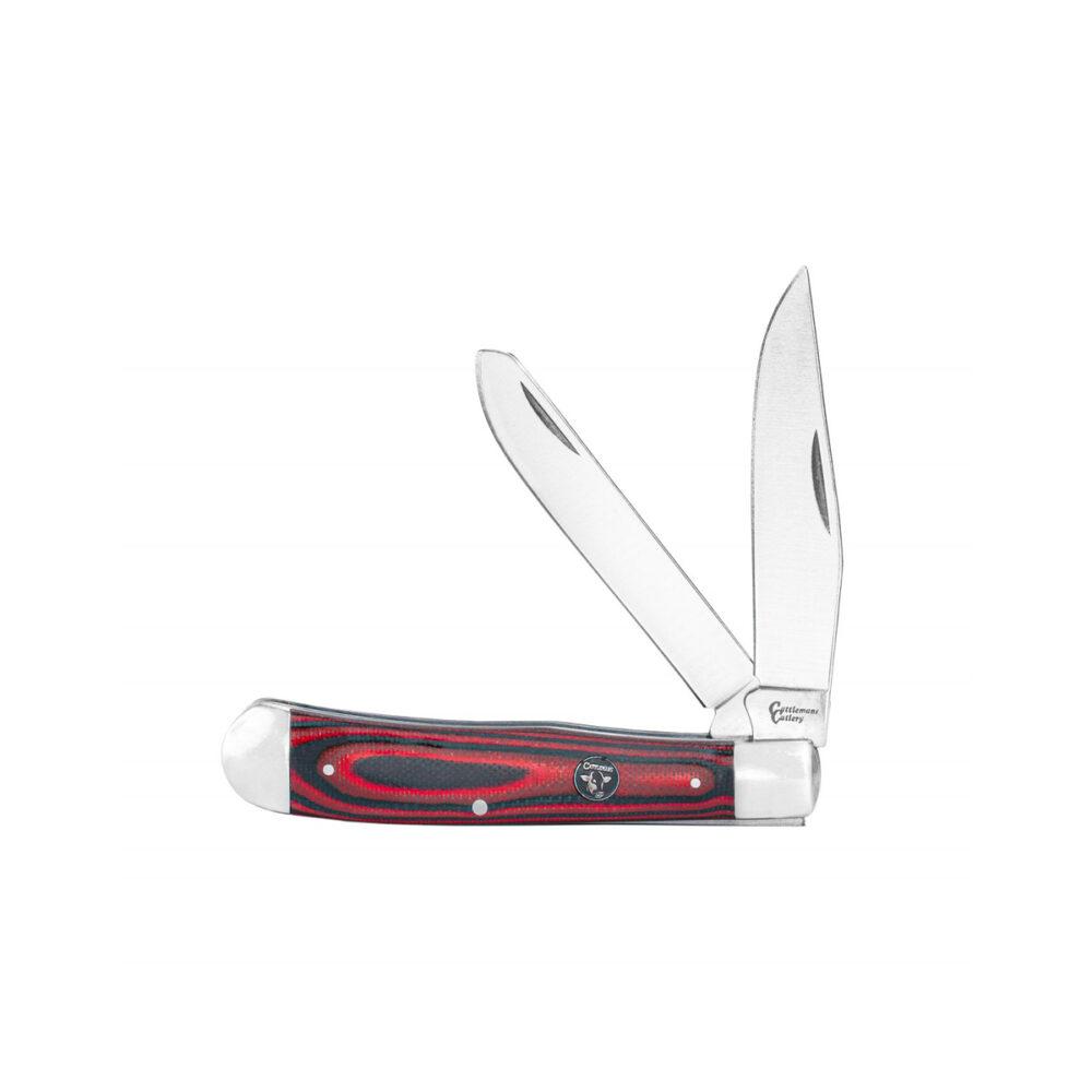 Rock Ridge Outdoors ABKT Cattleman Trapper Cowhand Knife 2 Blades Red