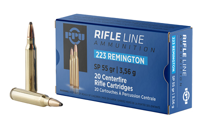 TRZ Trading Inc. PPU Rifle Ammunition .223 Rem 55 gr SP 3240 fps 20/ct