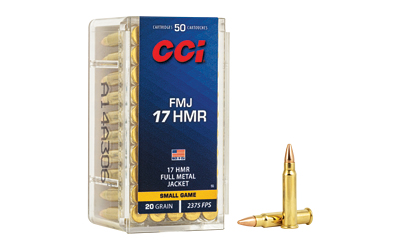 CCI FMJ Rimfire Ammunition .17 HMR 20 gr FMJ 2375 fps 50/ct