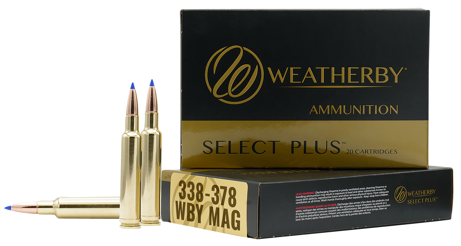 Weatherby Select Rifle Ammunition 338-378 Wby Mag 225 gr Barnes TTSX 3180 fps 20/ct