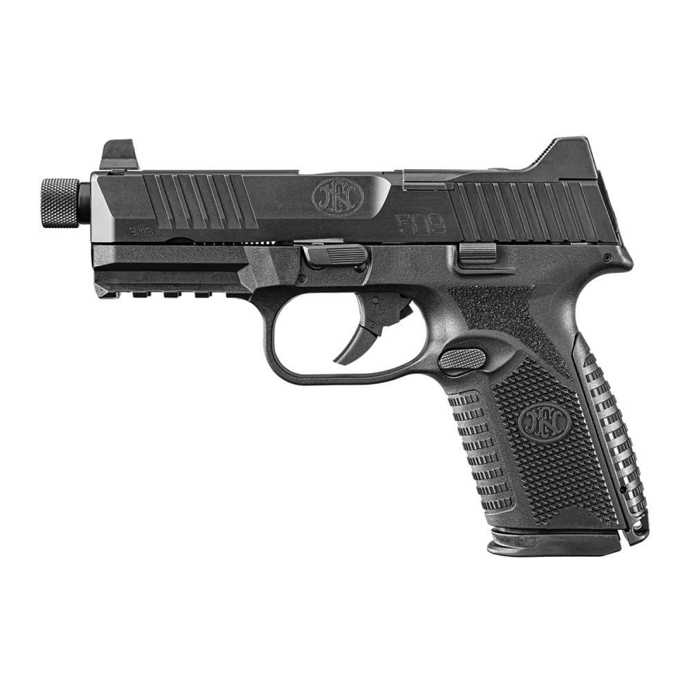 FN 509M Tactical Bundle Handgun 9mm Luger 15rd (1) & 24rd (4) Magazines 4.5" Threaded Barrel Black Optics Ready