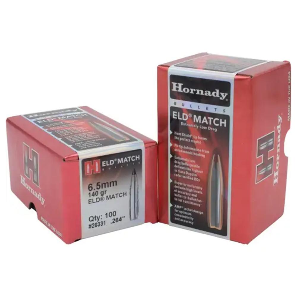 Hornady ELD Match Rifle Bullets SEQUENTIAL 6.5mm .264" 140 gr (1-8") 500/ct
