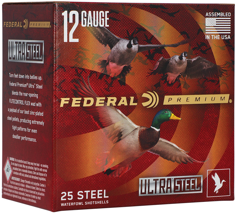 Federal Ultra Steel Shotshells 12ga 3-1/2" 1-1/2oz 1500 fps #2&4 25/ct