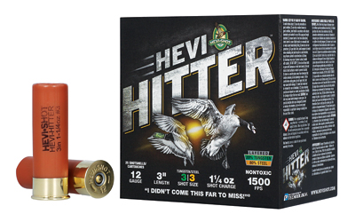 Environ Metal Inc HEVI-Shot HEVI-Hitter Tungsten/Steel Shotshells 12ga 3" 1-1/4oz 1500 fps #4 25/ct