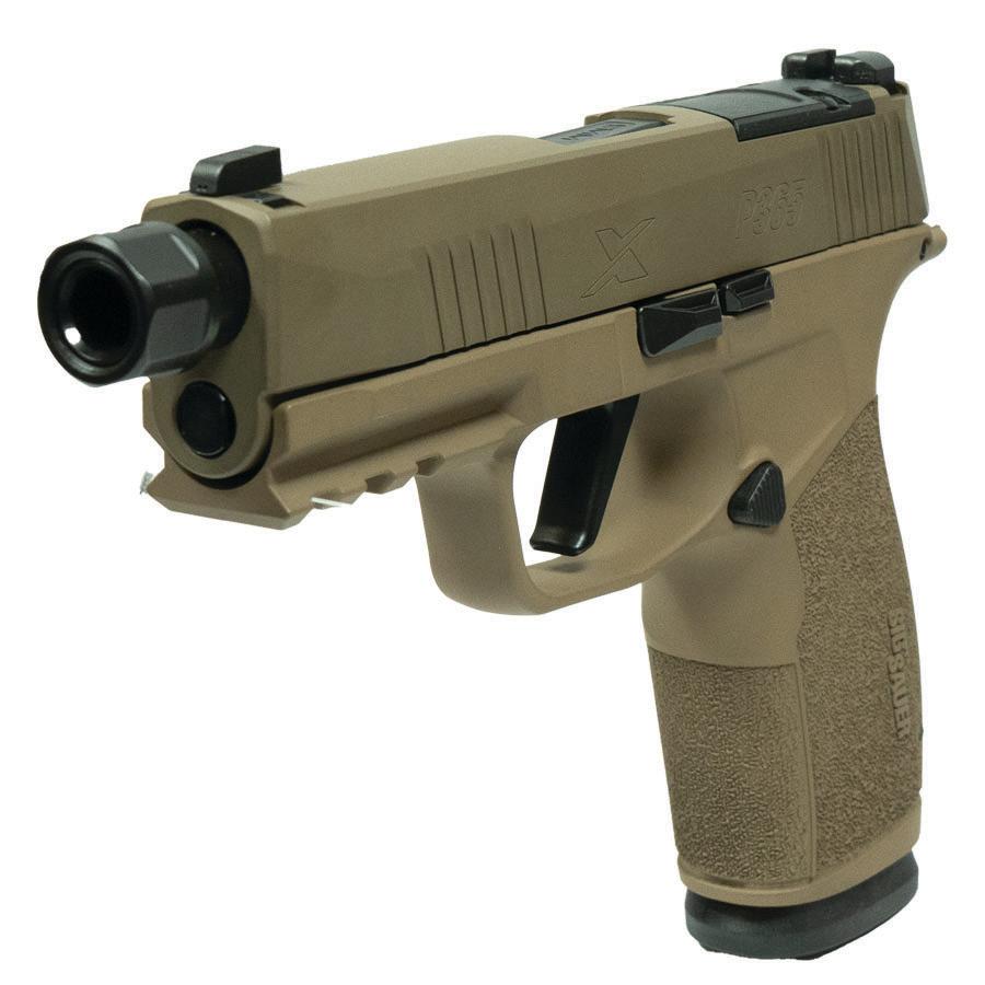 Sig Sauer P365 XMacro Handgun 9mm Luger 17rd Magazines (2) 3.7" Threaded Barrel Two Tone Tan TB