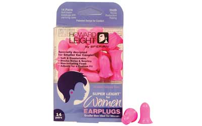 Westchester Protective Gear DBA PIP Global Safety Howard Leight Super Leight Ear Plugs for Women Pre-Shaped Foam Pink Ear Plugs 30dB 14/pr with Carry Case