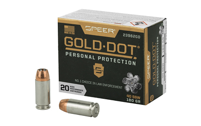 Speer Gold Dot Handgun Ammunition .40 S&W 180 gr HP 1025 fps 20/ct
