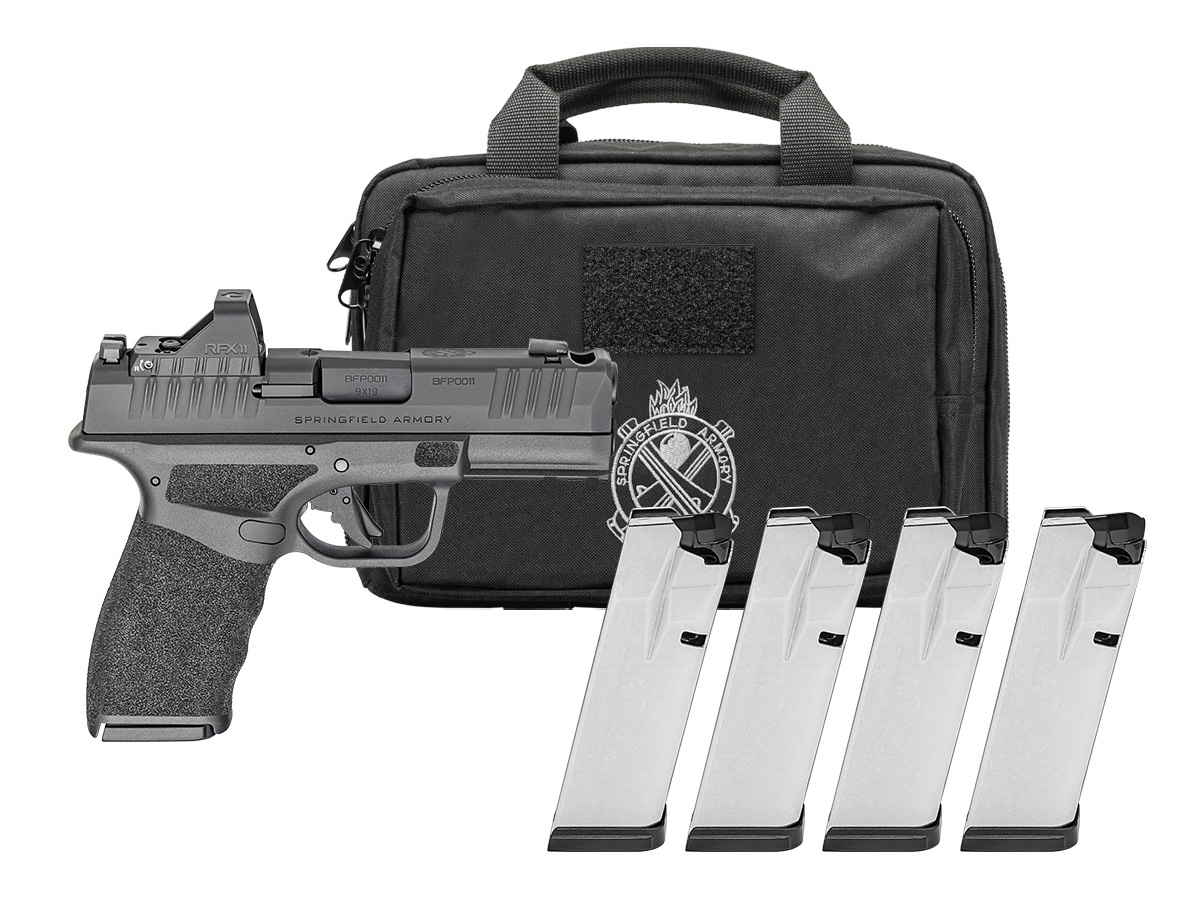SPRINGFIELD ARMORY HELLCAT PRO COMP L.C. 9MM PISTOL U DOT GEAR PAC VIRIDIAN RFX11,BAG,4 10RD MAGS