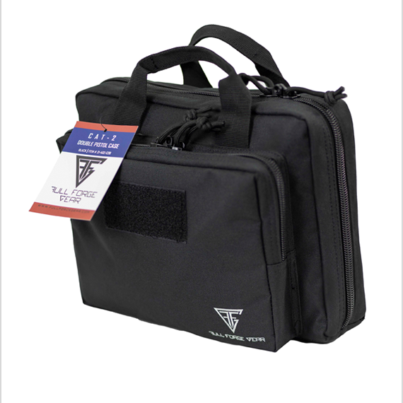 MKS SUPPLY LLC Full Forge Gear CAT-2 Double Pistol Case Black
