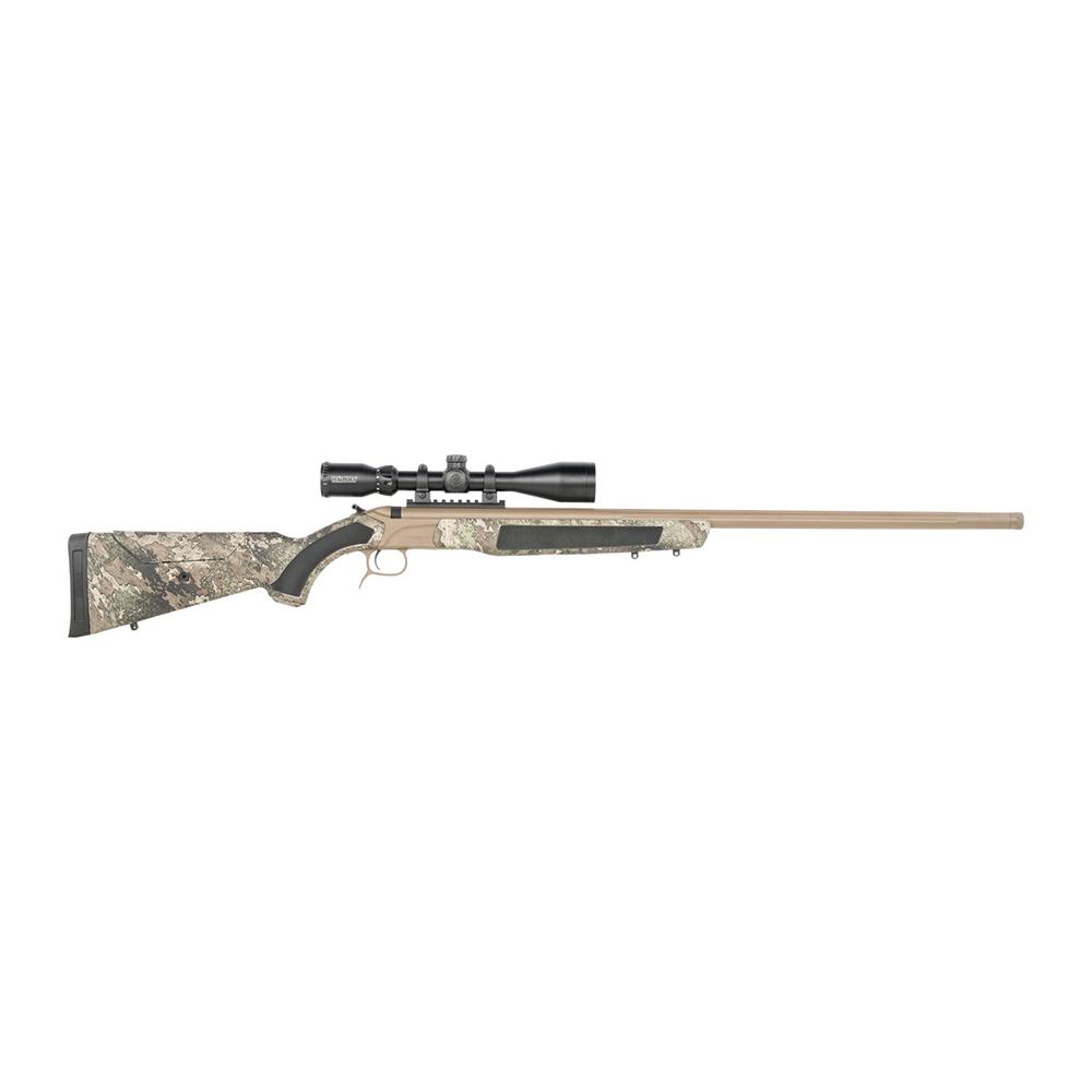 CVA Accura LR-X Muzzleloader Rifle .45 cal 30" 3/4x20 Threaded Barrel FDE Nitride TrueTimber Strata KonusPro 4-12x44 & VariFlame