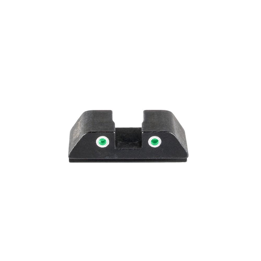 Ameriglo Tritium 2-Dot Rear Handgun Sight for Glock Green with White Front