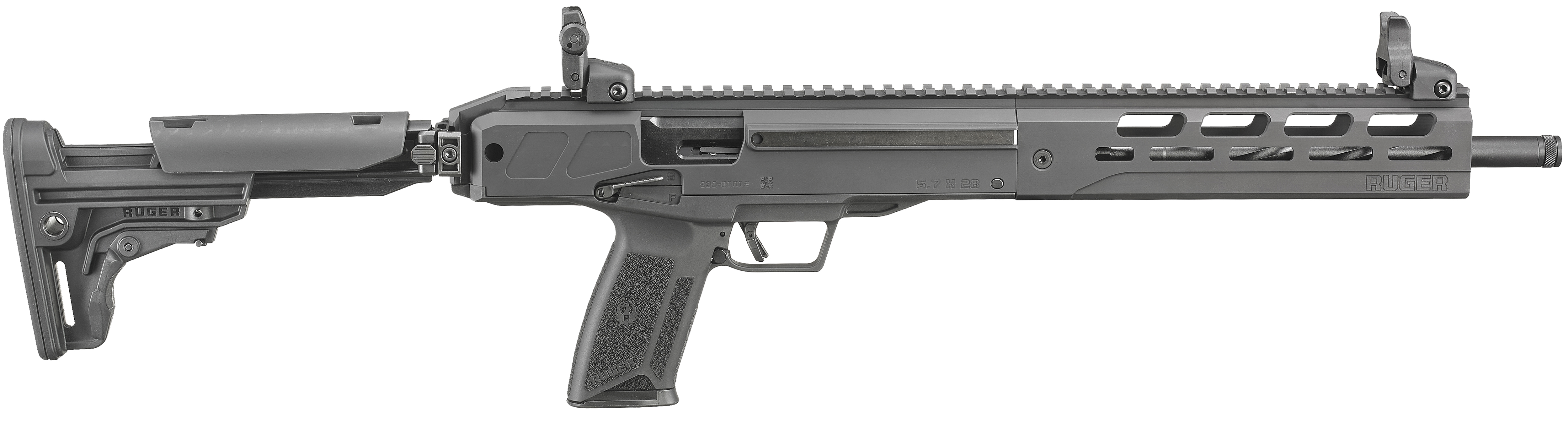 Sturm Ruger & Co Ruger LC Carbine Autoloading Rifle 5.7x28mm 20rd Magazine 16.25" Barrel Black Folding Stock
