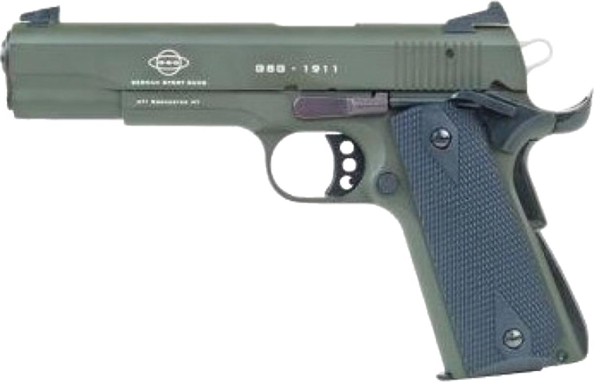 ATI GSG M1911 HGA .22LR 5" BL WOOD GRIP 10RD OD GREEN