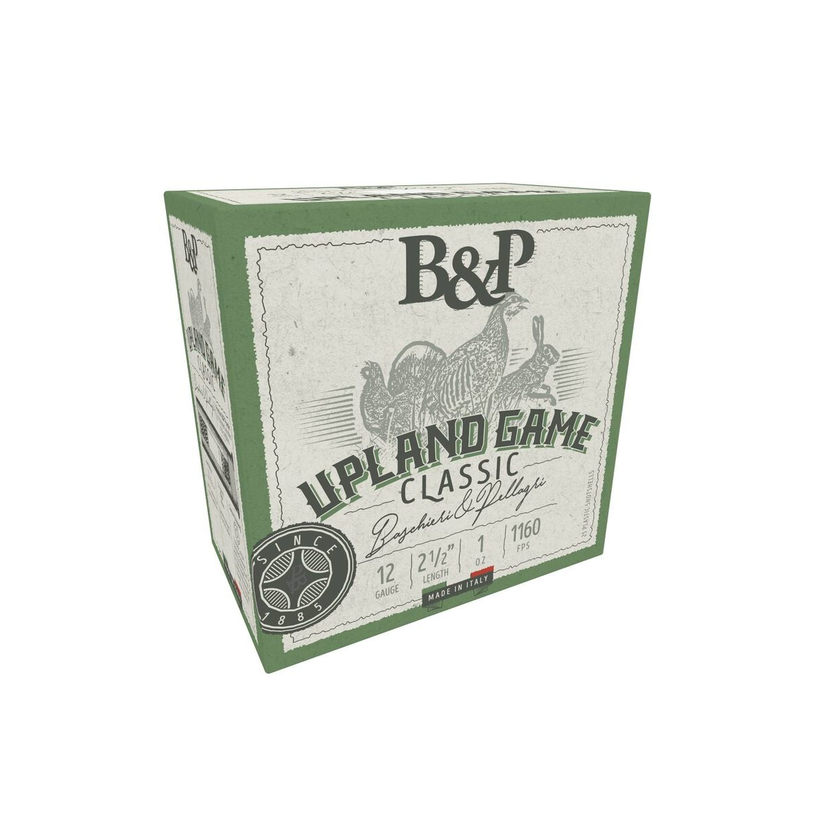 Baschiere & Pellagri USA Inc. B&P Upland Game Classic Shotshells 12ga 2-1/2'' 1oz #8 1160 fps 25/ct
