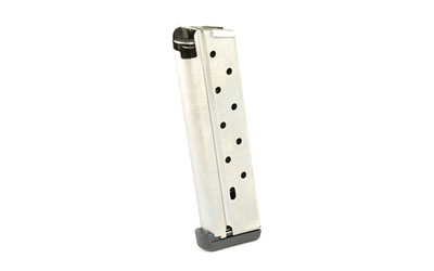 Chip McCormick M1911 Handgun Magazine .38 Super Mag w Pad Stainless Steel 10/rd