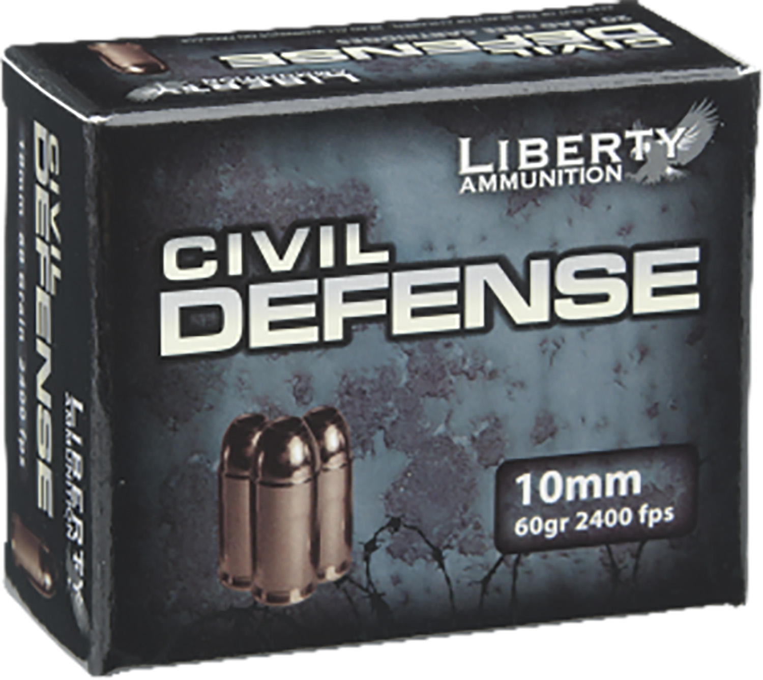 Liberty Civil Defense Handgun Ammunition 10mm Auto 60 gr SCHP 2400 fps 20/ct