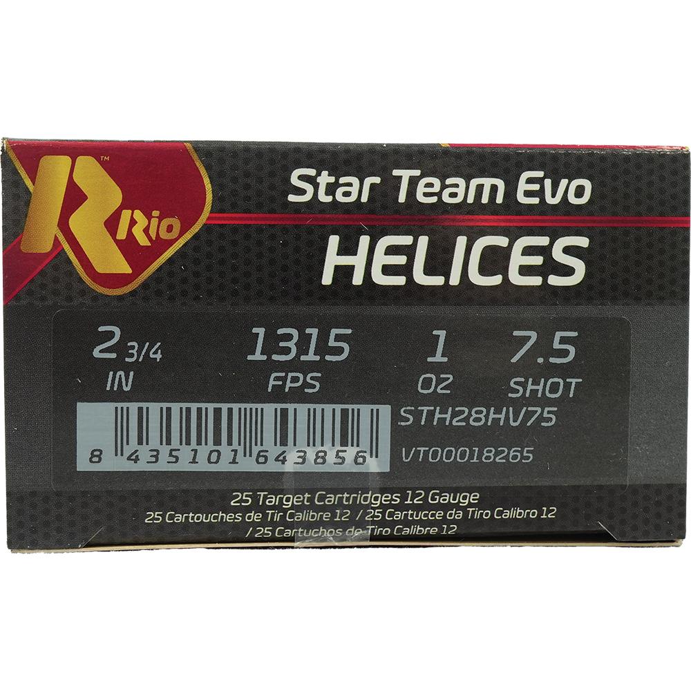 Rio Star Team EVO Helice HV Shotshell 12ga 2-3/4" 1oz 1315 fps #7.5 25/ct