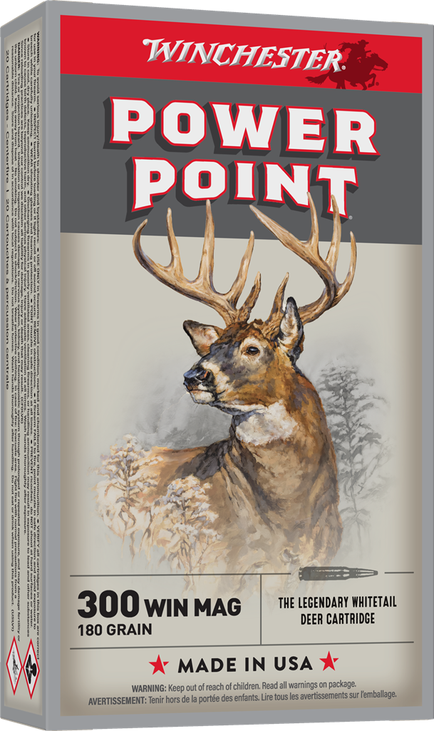 Winchester Super-X Power Point Rifle Ammunition .300 Win Mag 180 gr PSP 2960 fps 20/ct