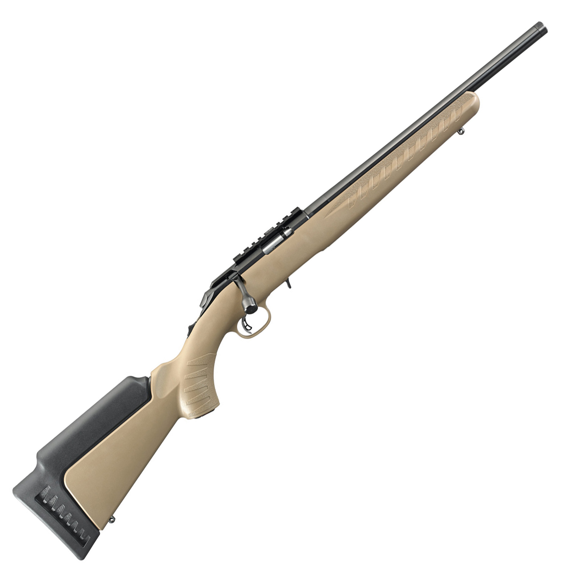 RUGER AMERICAN 22LR RIFLE 16" T.B. FDE SYNTHETIC 1-10RD MAG