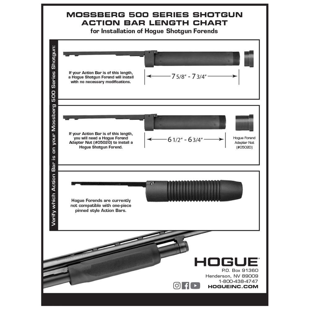 Hogue Shotgun Stocks - Mossberg 500 Forend for 7 3/4" Tube