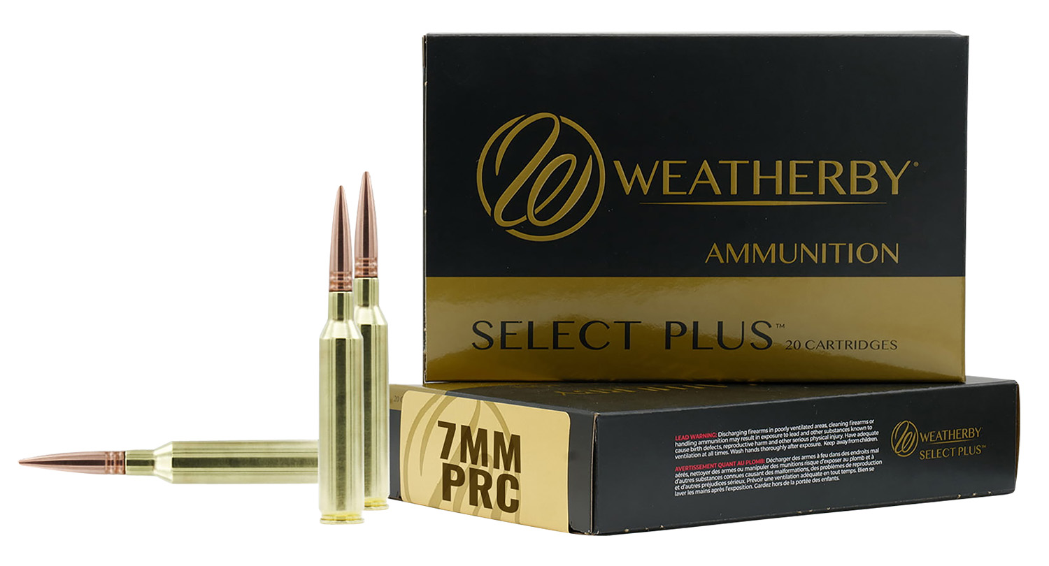 Weatherby Select Plus Rifle Ammunition 7mm PRC 175gr Elite Hunter 2925 fps 20/ct