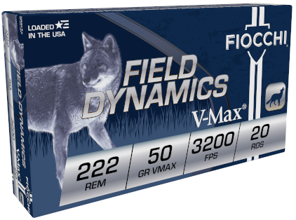 FIOCCHI 222REM 50G VMAX 20RD BX 200RD CASE