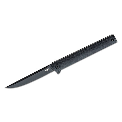 CRKT CEO Flipper Folding Knife 3-3/8" Straight Back Blade Black
