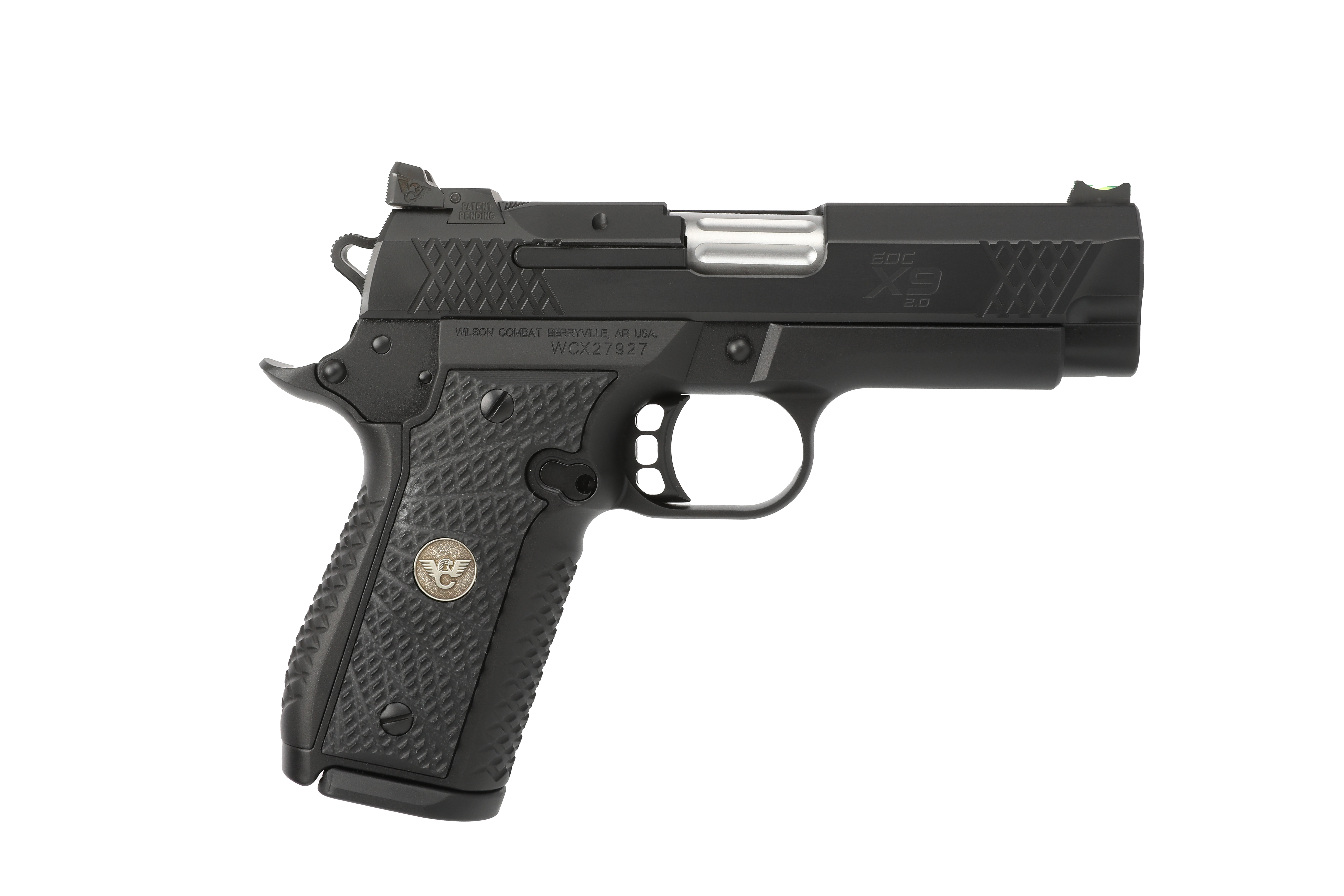 Wilson Combat EDC X9 2.0 Handgun 9mm Luger 15rd Magazine(2) 4" Barrel Non-Lightrail Armor-Tuff Slide Anodize Frame