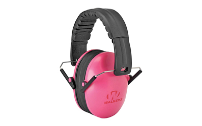 Walker's Game Kids Folding Passive Ear Muffs-Pink
