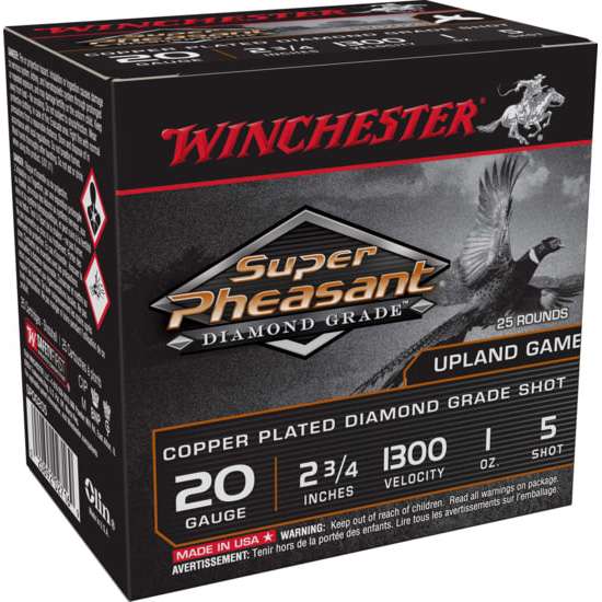 Winchester Diamond Grade Super Pheasant Shotshells 20 ga 2-3/4" 1 oz #5 25/ct