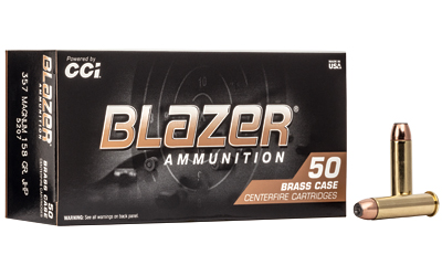 CCI Blazer Brass Handgun Ammunition .357 Mag 158 gr JHP 1150 fps 50/ct