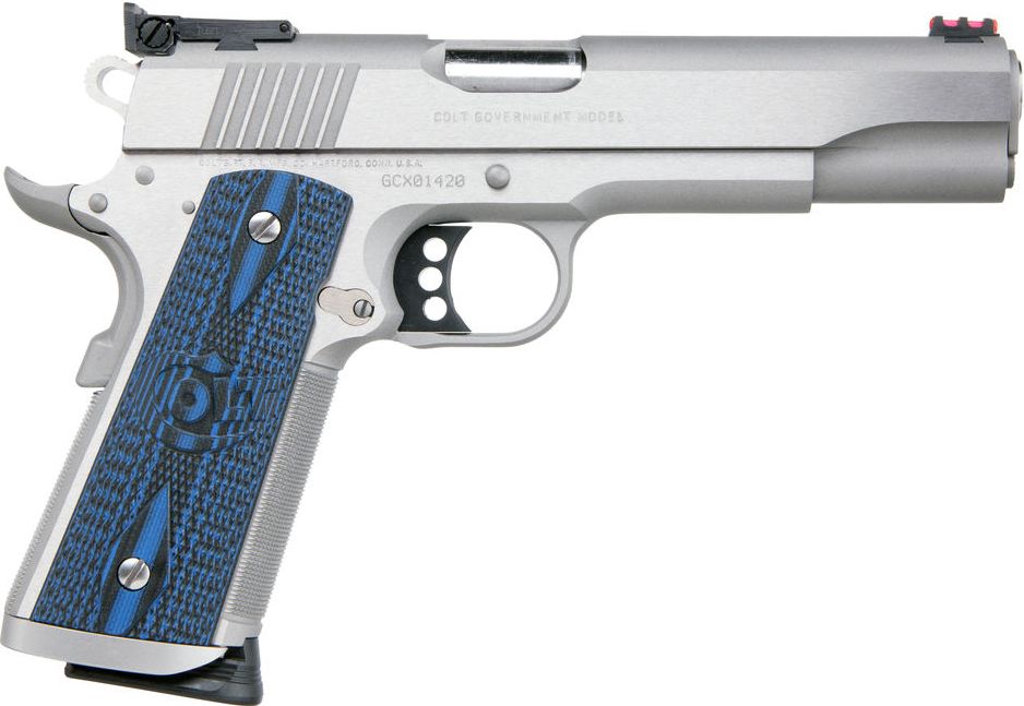 COLT 1911 GOLD CUP TROPHY 9MM STS BLUE GRIPS 5" 9+1