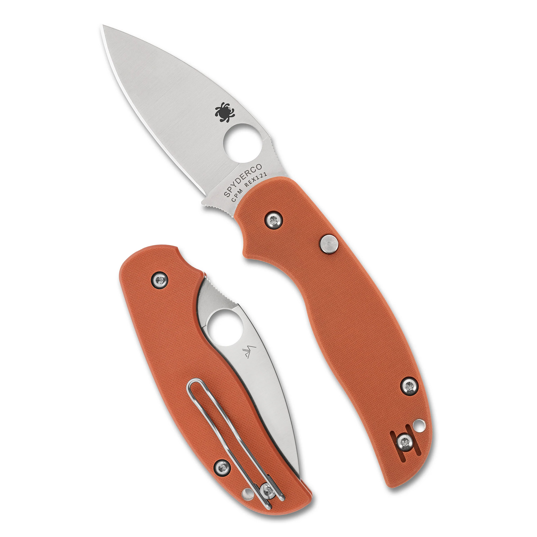 SPYDERCO SAGE 6 CPM REX 121 3" ORNG