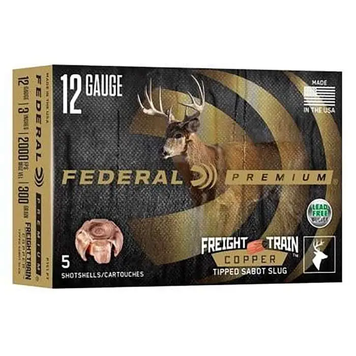 Federal Premium Freight Train Copper 12ga 2-3/4" 300gr Slug 1900 fps 5/ct