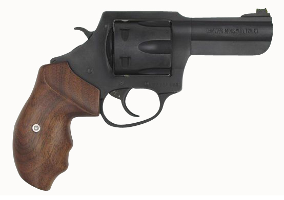 Charter Arms Professional III Handgun .357 Mag 6rd Capacity 4.2" Barrel Black with Wood Grip