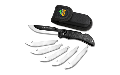 Outdoor Edge RazorPro L Replaceable Blade Hunting Knife 3-1/2" Drop Point Blade Black