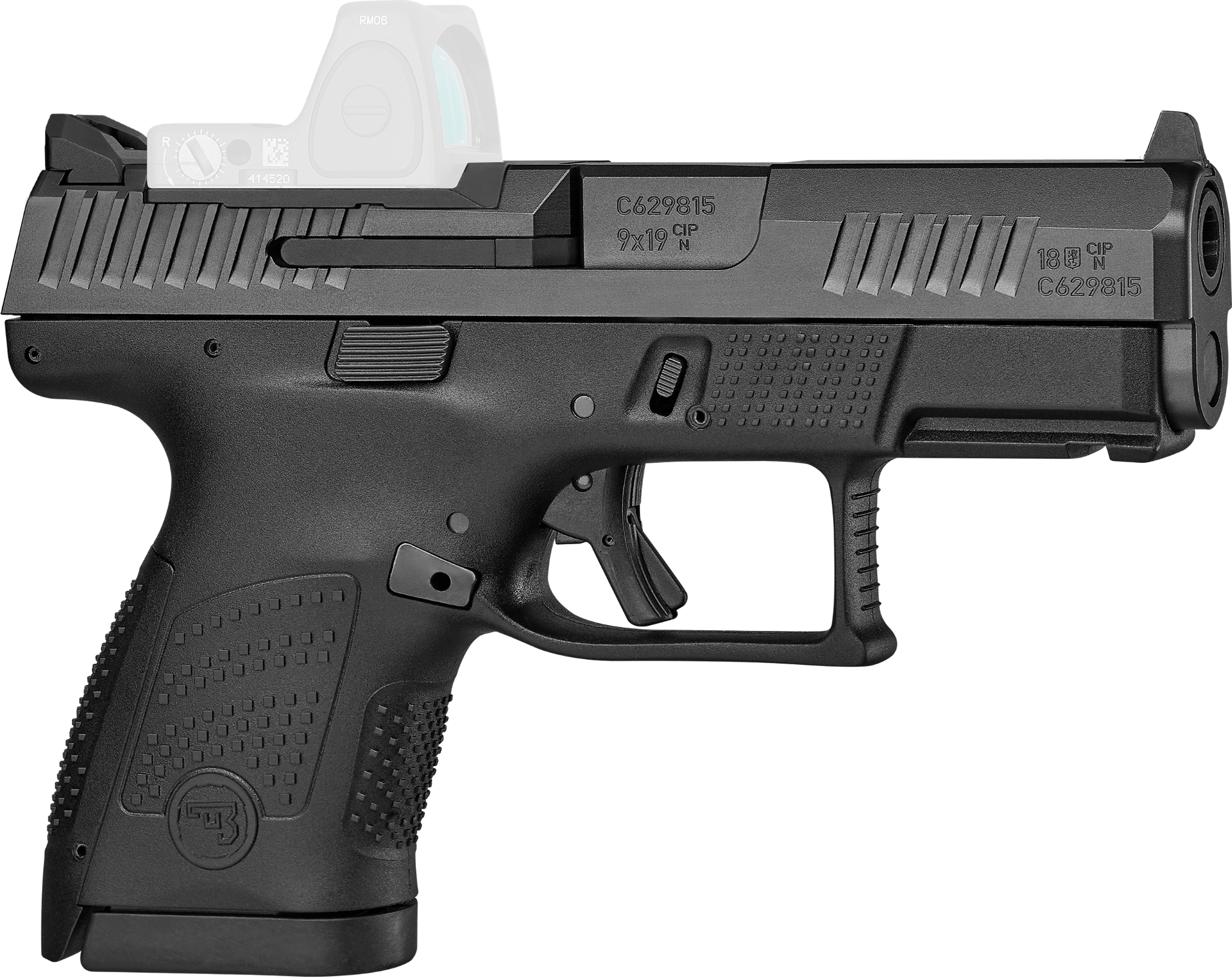 CZ USA P-10 S Handgun 9mm Luger 12rd Magazine 3.5" Barrel Black Optic Ready Fixed Sights
